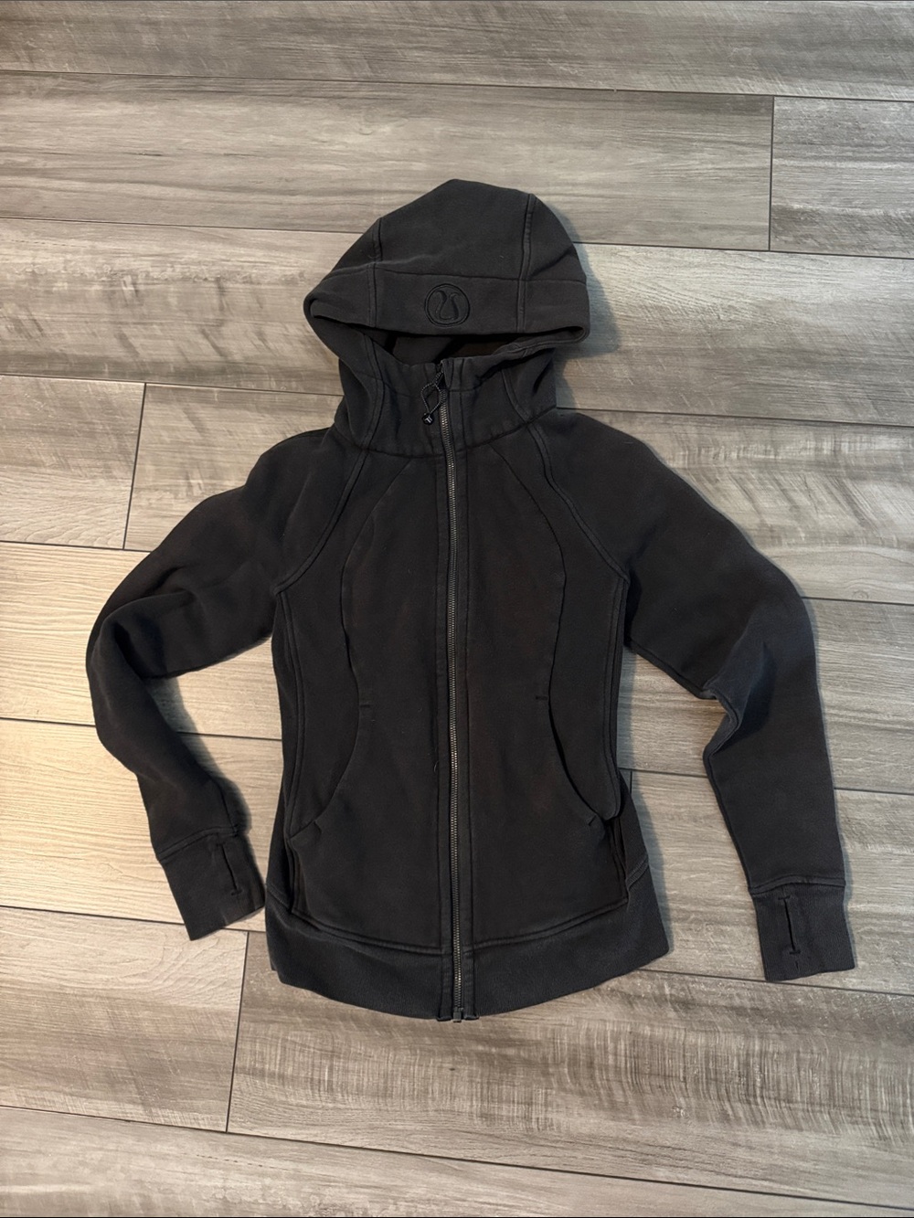 lululemon athletica Black Hooded Full-Zip Jacket